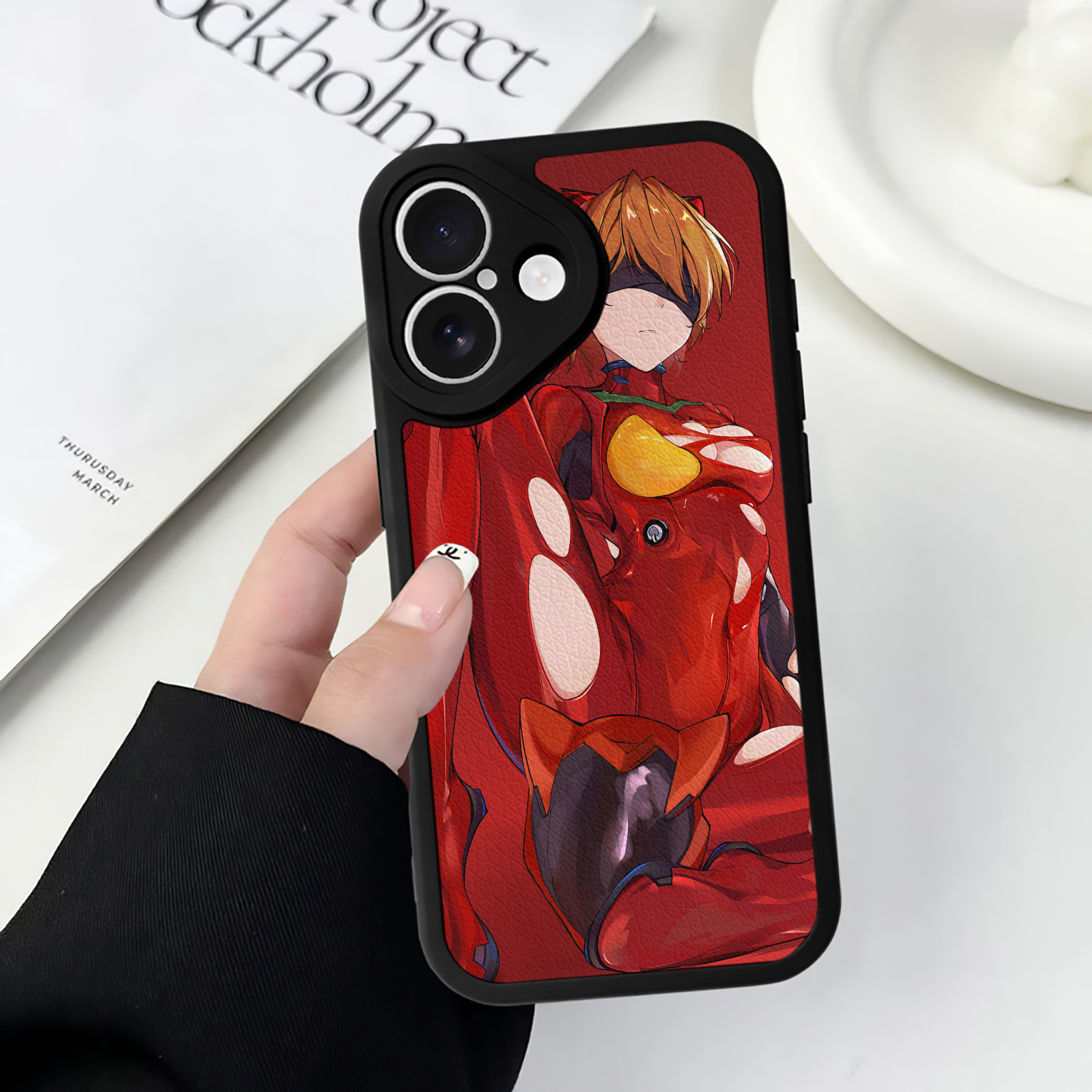 （画像用） EVA 新世紀エヴァンゲリオン 【iPhone 16シリーズ対応】シリコンスマホケース（レザー調） 材質：シリコン